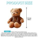 Cute Brown Hoodie Teddy Bear Plush Toy 11.8