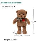 Cute 11.4” Brown Teddy Bear with Heart