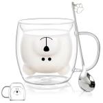 Cute Bear Mugs - Kawaii Glass Coffee Cups