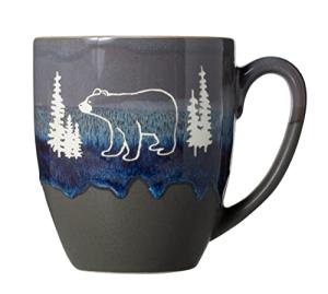Cape Shore Bear Etched Stoneware Mug, 18oz