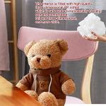 Cute Brown Hoodie Teddy Bear Plush Toy 11.8