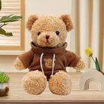 Cute Brown Hoodie Teddy Bear Plush Toy 11.8