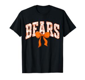 Bears Floral Bow Orange Girls T-Shirt