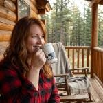 Bear Design 18oz Stoneware Coffee Mug