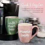 Mama Bear Ceramic Coffee Mug – Pink, 20 oz