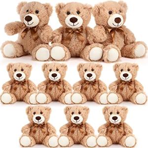 Skylety 10 Pcs Light Brown Bear Plush Toys