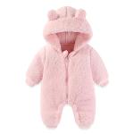 Baby Bear Fleece Jumpsuit Hooded Outfit 0-3 Months