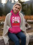 California Bear Hoodie for Women - Retro Pink Pullover