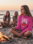 California Bear Hoodie for Women - Retro Pink Pullover