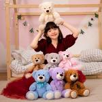 MorisMos Bulk Teddy Bear Plush 7-Pack for Kids