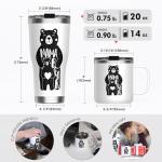 Insulated Coffee Mug for Bear Lovers, 14 oz