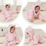 Baby Bear Fleece Jumpsuit Hooded Outfit 0-3 Months