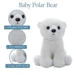 Polar Bear Plush Toy for Kids, 6 Inches
