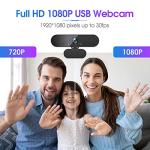 1080P USB Webcam with Microphone for Streaming