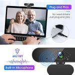 1080P USB Webcam with Microphone for Streaming