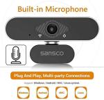 SANSCO 1080p HD Webcam with Microphone for Gaming