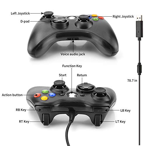 Dhaose USB Wired Xbox 360 Game Controller
