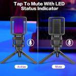 RGB USB Microphone for Gaming and Streaming