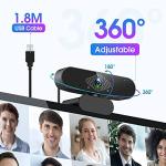 1080P USB Webcam with Microphone for Streaming