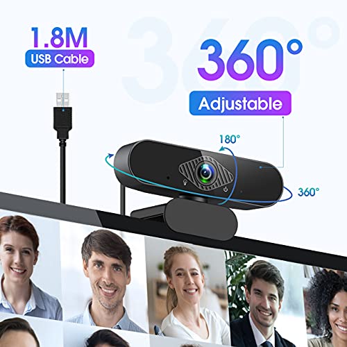 1080P USB Webcam with Microphone for Streaming