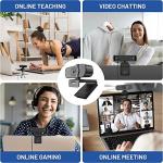 Nolansend 4K Webcam with Auto-Zoom and Microphone