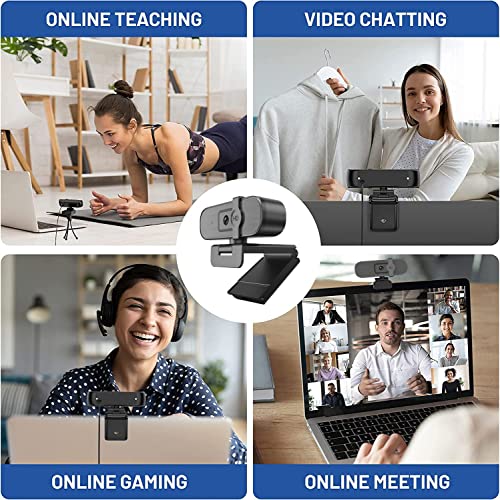 Nolansend 4K Webcam with Auto-Zoom and Microphone