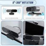 Tinshow 1080P Full HD Webcam with Microphone and Stand