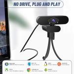 Tinshow 1080P Full HD Webcam with Microphone and Stand