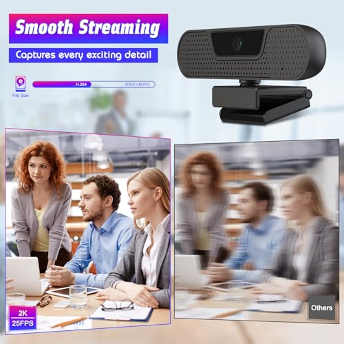 VIZOLINK W8GS 4K Webcam with Microphone and Tripod