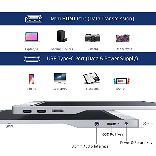 KUMK 15.6" 4K Portable Gaming Monitor