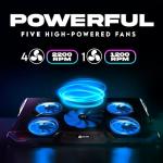 KLIM Cyclone Laptop Cooling Pad with 5 Fans