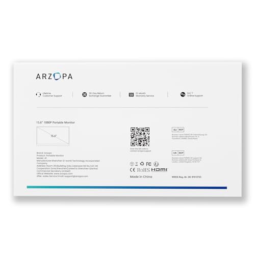 ARZOPA 15.6" FHD Ultra-Slim Portable Monitor