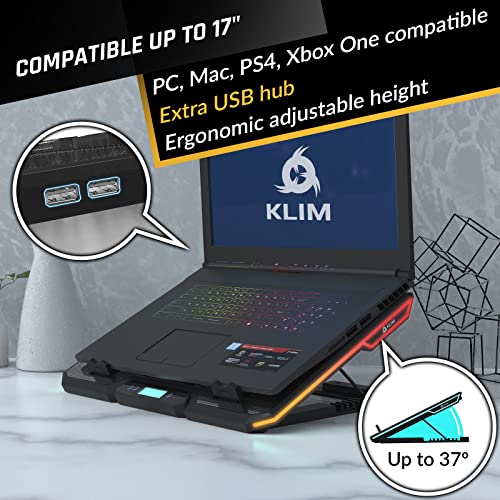 KLIM Glacier RGB Gaming Laptop Cooling Stand 6 Fans