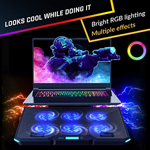 KLIM Glacier RGB Gaming Laptop Cooling Stand 6 Fans