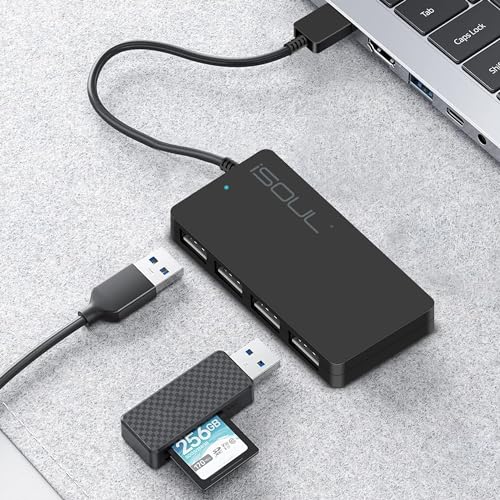 Ultra-Slim 4-Port USB Hub for Gaming Laptops