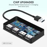 Ultra-Slim 4-Port USB Hub for Gaming Laptops