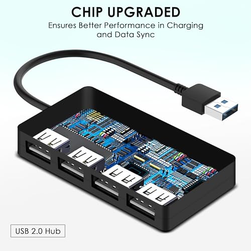 Ultra-Slim 4-Port USB Hub for Gaming Laptops
