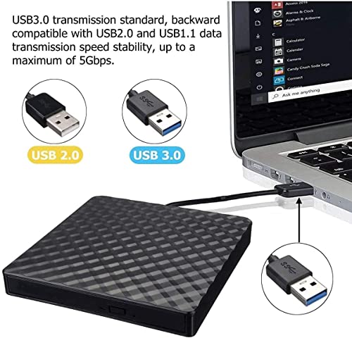 High-Speed USB 3.0 External DVD CD Drive