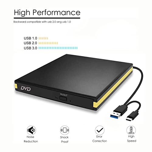 Portable USB 3.0 DVD Drive for Gaming Laptops
