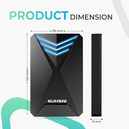 Suhsai 1TB RGB Gaming External Hard Drive