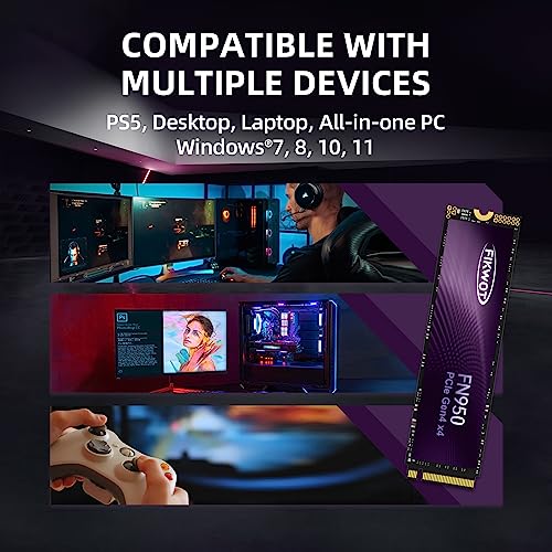 Fikwot 1TB NVMe SSD with Heatsink for Gaming