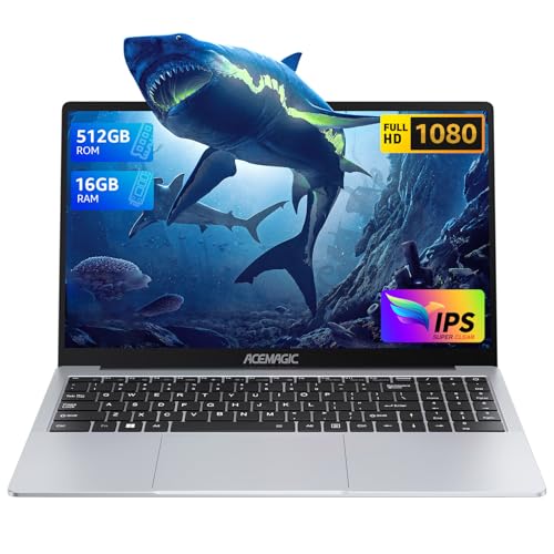 ACEMAGIC 15.6" Quad-Core Gaming Laptop, 16GB RAM