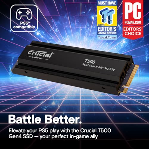 Crucial T500 2TB NVMe SSD for Gaming