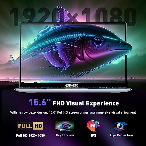 ACEMAGIC 15.6" Quad-Core Gaming Laptop, 16GB RAM