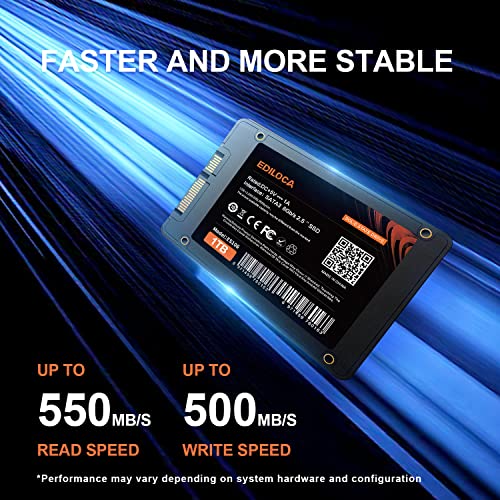 Ediloca 1TB 2.5" SATA SSD for Gaming Laptops
