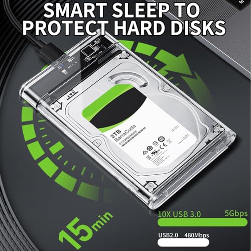 USB 3.0 2.5" Hard Drive Enclosure with LED