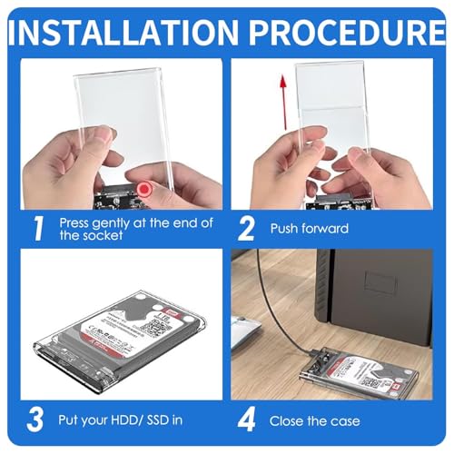 USB 3.0 2.5" Hard Drive Enclosure with LED