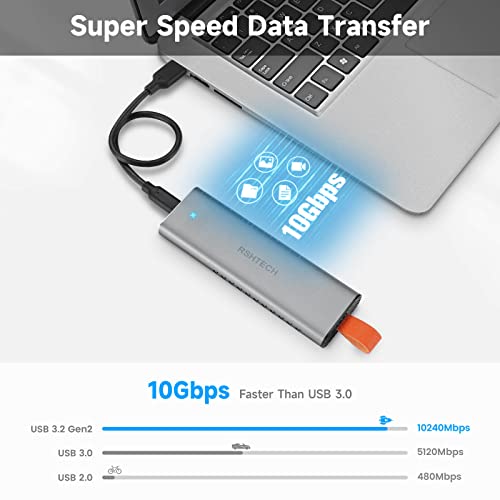 RSHTECH 10Gbps Aluminum SSD Enclosure for NVMe