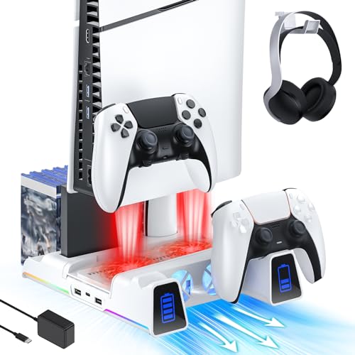NexiGo PS5 Silent Cooling Stand with RGB Light