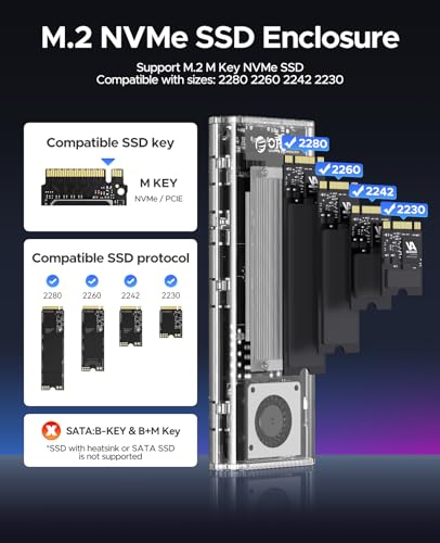 ORICO 40Gbps M.2 NVMe SSD Cooling Enclosure